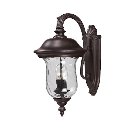 Z-Lite Armstrong Outdoor Wall Light, Bronze & Clear Waterglass 534M-RBRZ
